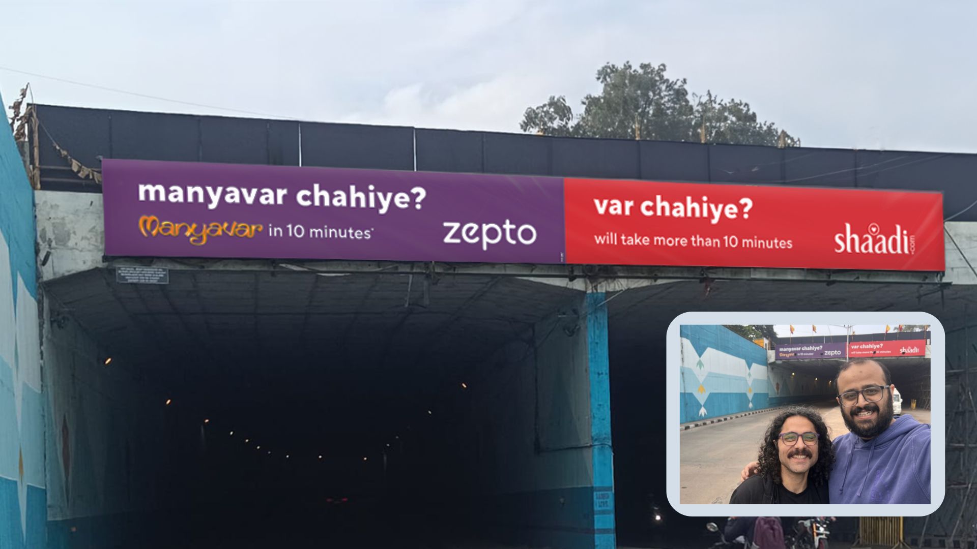 Shaadi.com x Zepto Viral Billboard